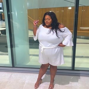 White Eloquii Romper - Worn 2x